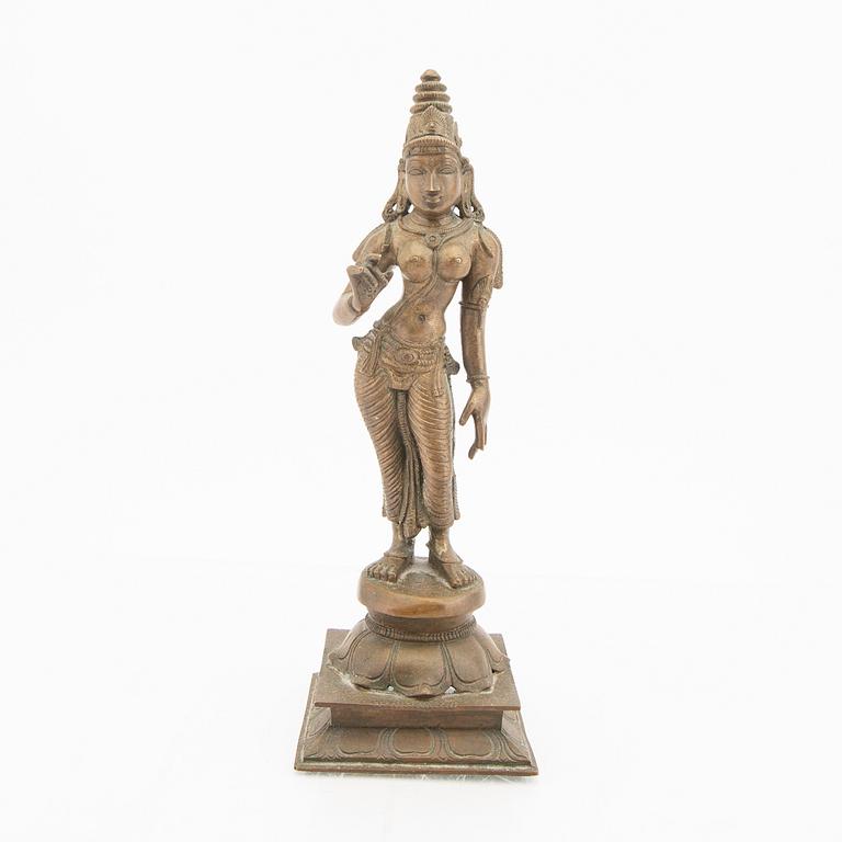 Figuriner 2 st Indien/Tibet 1900-tal brons.