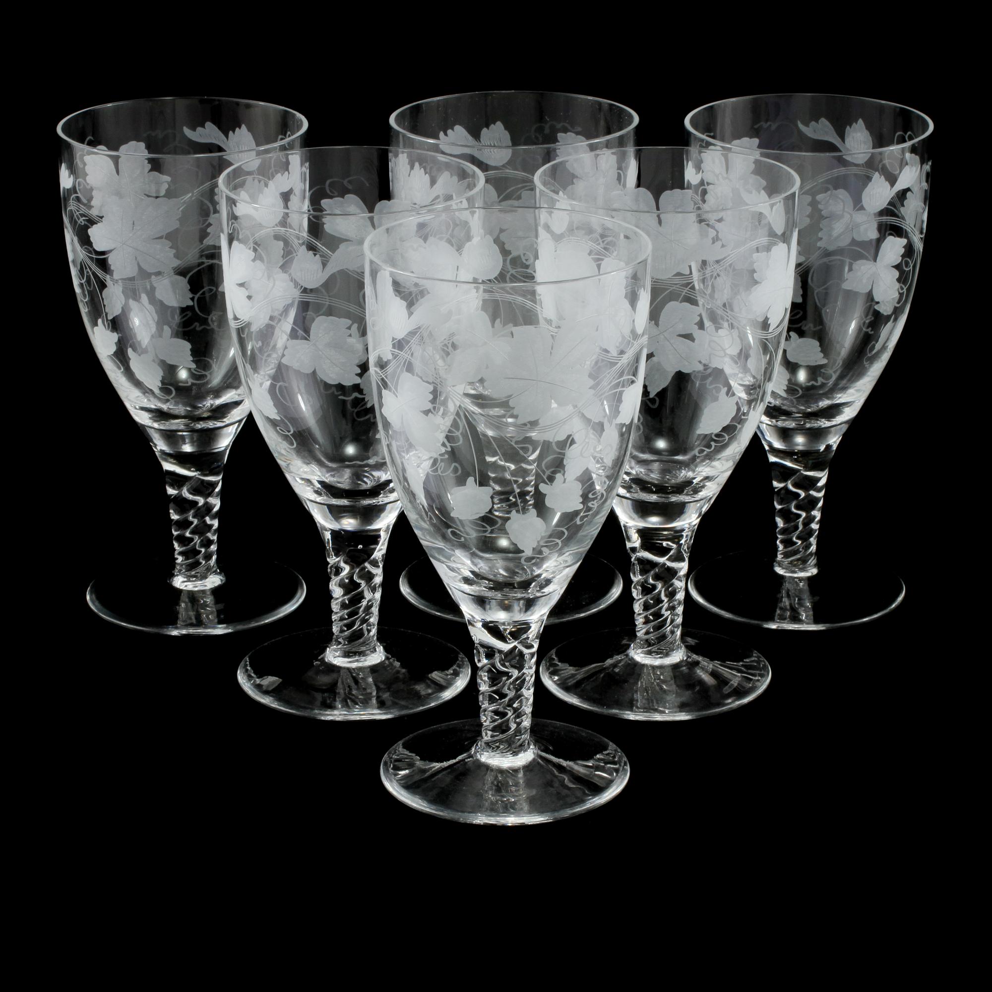 VINGLAS, 6 st, 1900-talets andra hälft.