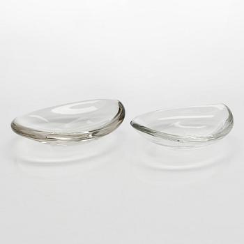 Tapio Wirkkala, two 1950s glass bowls, signed Tapio Wirkkala - Iittala.