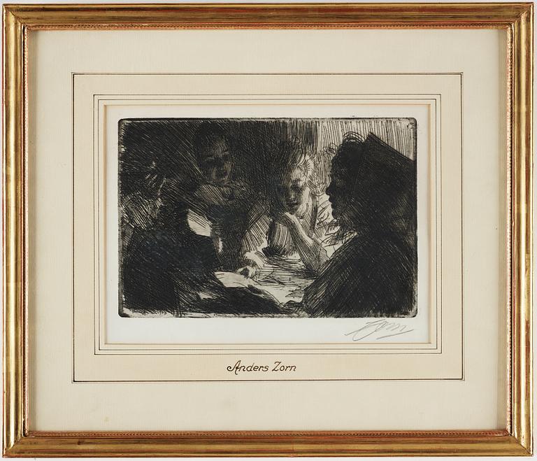 ANDERS ZORN, etching, 1903, signed.