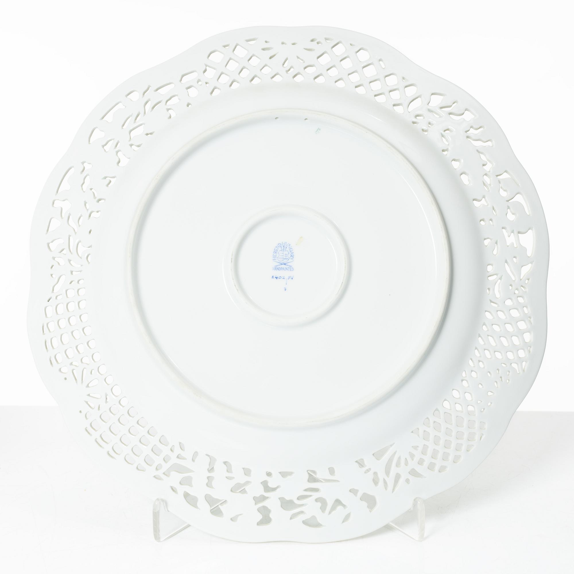 A 42-piece 'Chinese Bouquet' porcelain service and six 'Waldstein rose' coffee cups with saucers, Herend, Hungary.