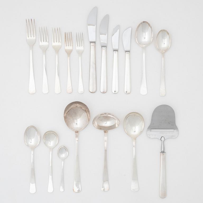 A Swedish silver cutlery, 'Excellens', including with mark of CG Hallberg, Stockholm 1959 (132 pieces).