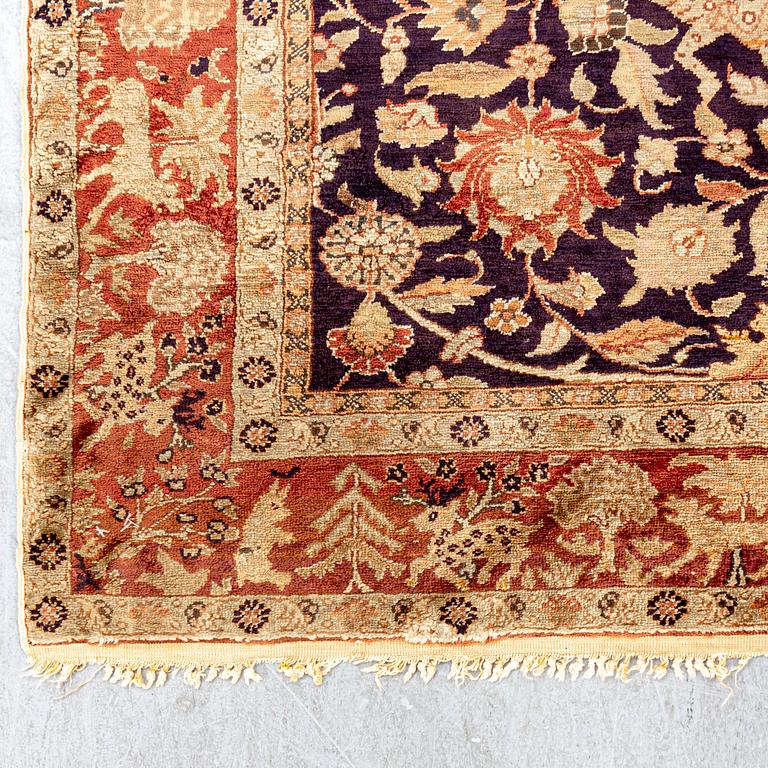 A Kayseri silk on cotton semiantique carpet ca 185x126 cm.