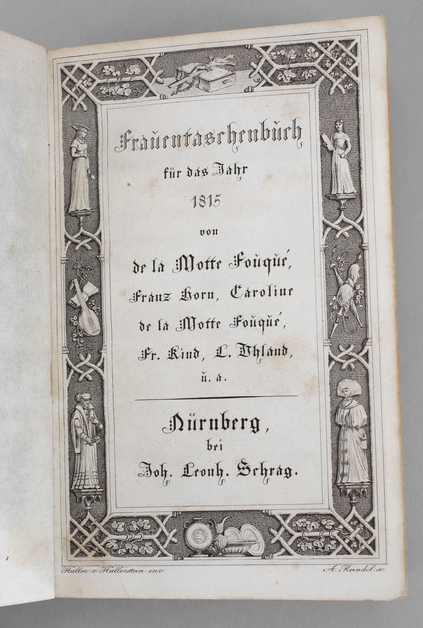 BOK, Frauentaschenbuch für das Jahr 1815, Doh. Leonh. Srhrag., Nürnberg, 1815.