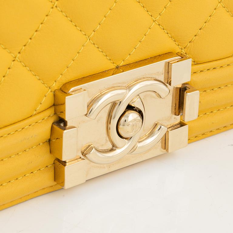 Chanel, a yellow quilted leather 'Boy Bag', 2018.