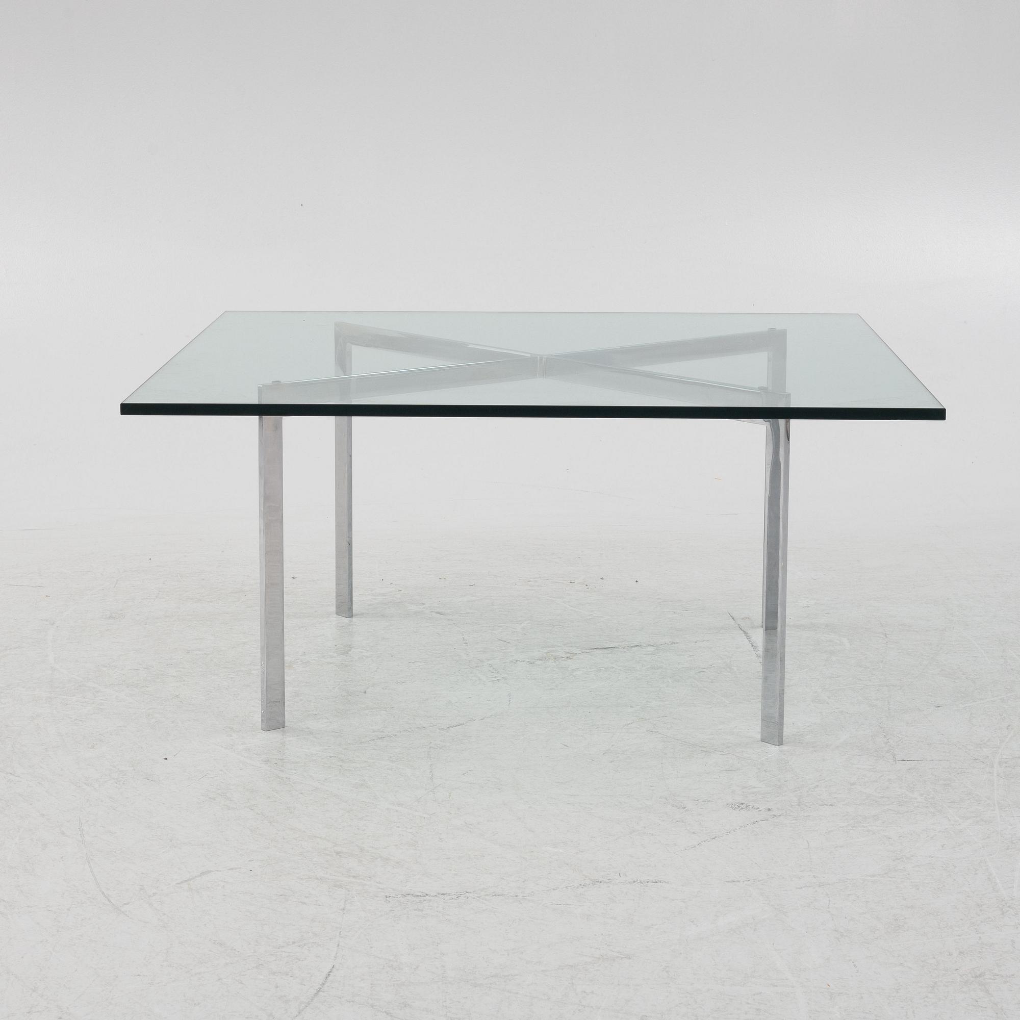 Ludwig Mies van der Rohe, soffbord, "Barcelona", Knoll Studio, 1900-talets slut.