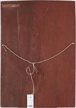 GLASMÅLNING, Iran, 1900-tal, motivstorlek ca 79 x 54 cm.