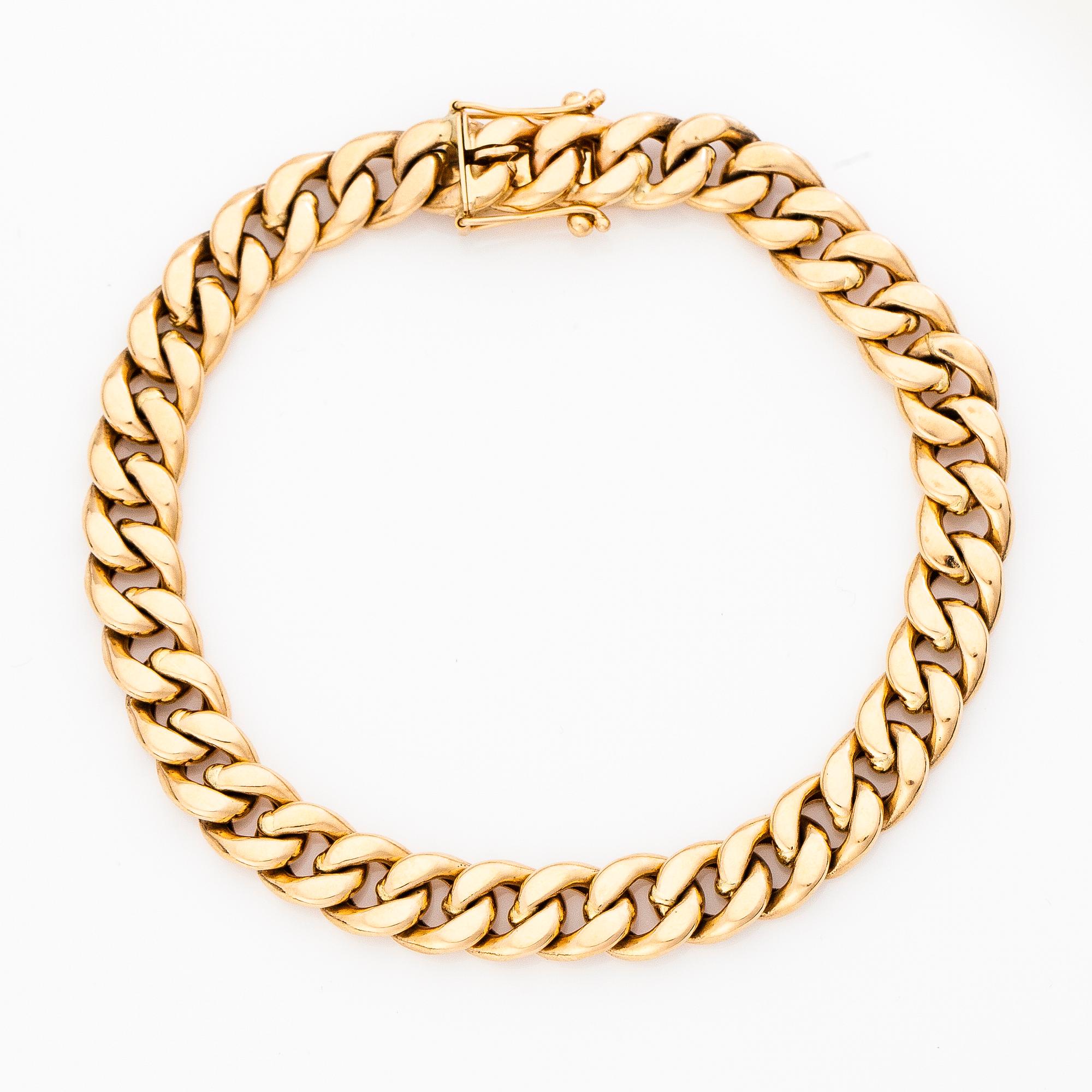 RANNEKORU, 14K kultaa, panssariketju, Kultakeskus Oy, Hämeenlinna 1988.