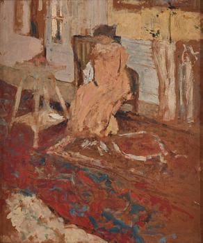 811. Edouard Vuillard, "Madame Arthur Fontaine au tapis de Smyrne".