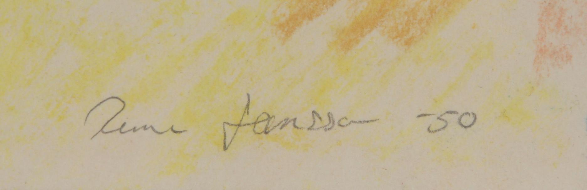 RUNE JANSSON, pasteller, 3 st, sign o dat -50 resp -52.