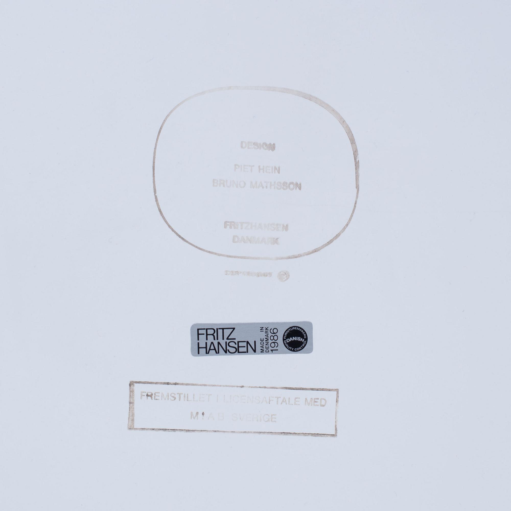 BORD, "Superellips", Bruno Mathsson/Piet Hein, Fritz Hansen, 1986.