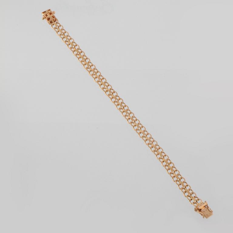 ARMLÄNK, 18K guld, Ädelsmycken, Stockholm, 1968. Vikt 9,4 gram.