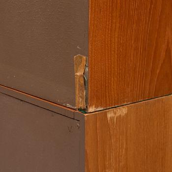 Bookcases with cabinets. 5 pieces. 1960s.