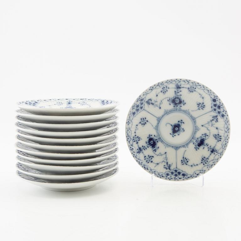 Service "Musselmalet Full Lace and Half Lace" 57 pcs Royal Copenhagen Denmark porcelain, second half of the 20th century.