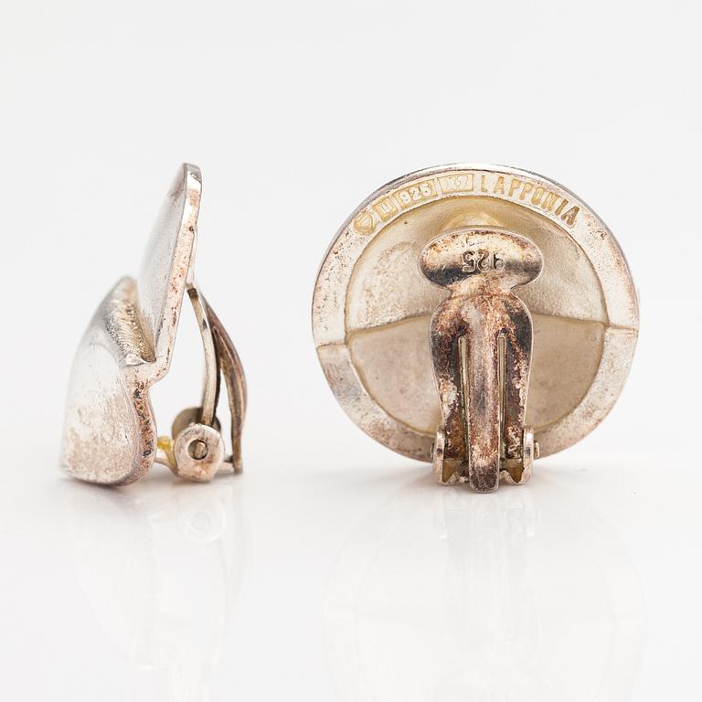 Björn Weckström, Örhängen "Triangulum", sterlingsilver. Lapponia 1975.