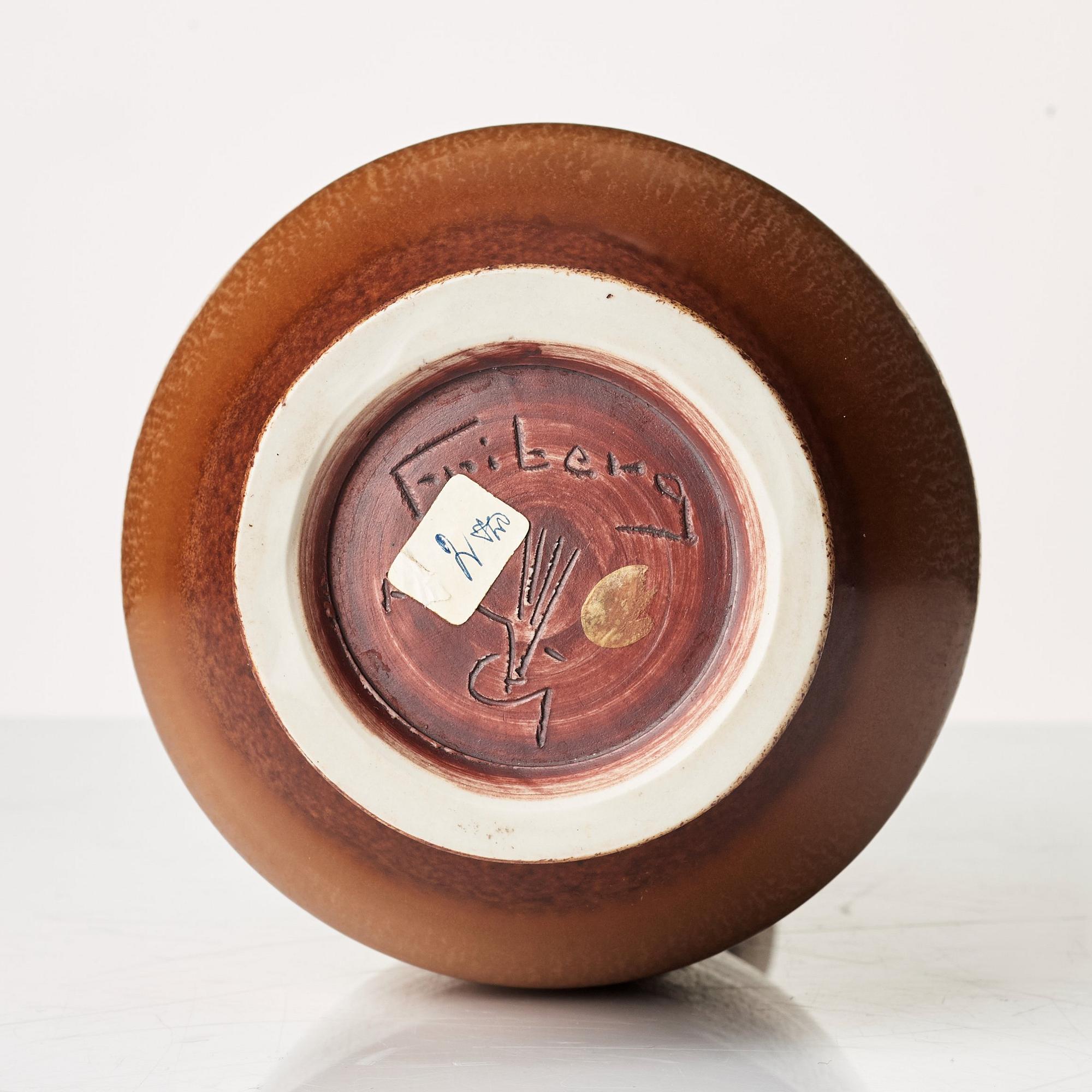 Berndt Friberg, a stoneware vase, Gustavsberg studio, Sweden 1964.