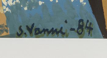 SAM VANNI, gouache, signed and dated -84.