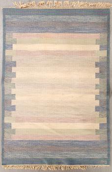 A Swedish falt weave carpet signed 202x138 cm.