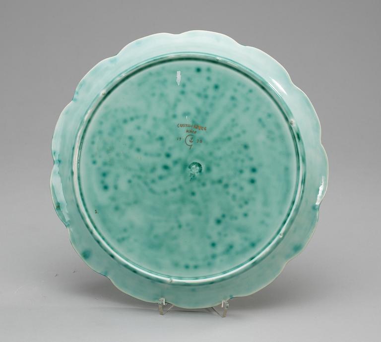 A Wilhelm Kåge 'Argenta' creamware tray, Gustavsberg 1927-30.