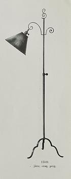 Harald Notini, a pair of wrought iron floor lamps, model "15101", Arvid Böhlmarks Lampfabrik, 1930s.