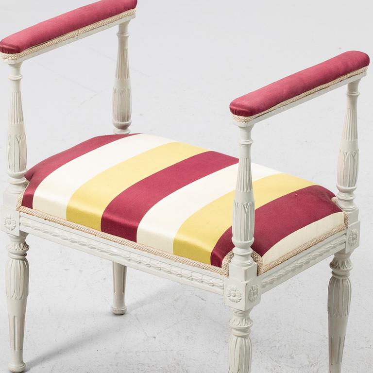 Late Gustavian banquet bench, circa 1800.