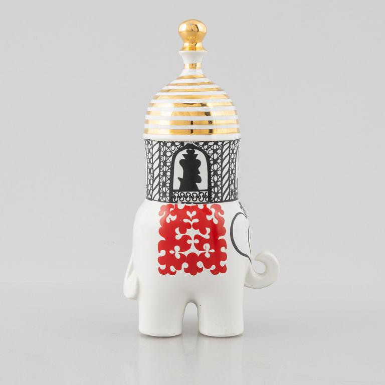 Lisa Larson, figurin, stengods, "Elefant" ur serien "Traffic", Gustavsberg 1971-73.