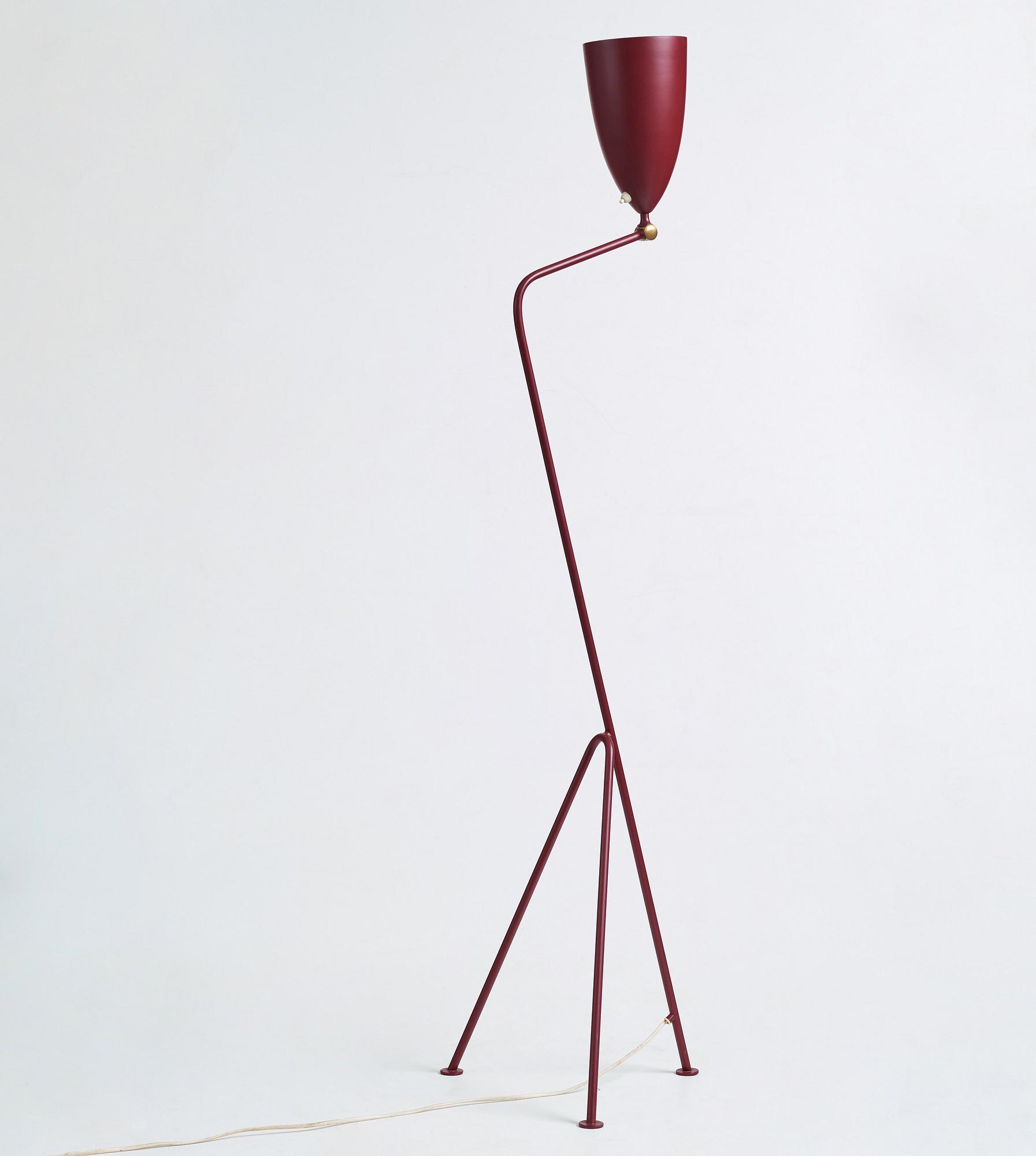 Greta Magnusson Grossman, golvlampa "G-33", (Grasshopper), Bergboms, Malmö 1950-tal.
