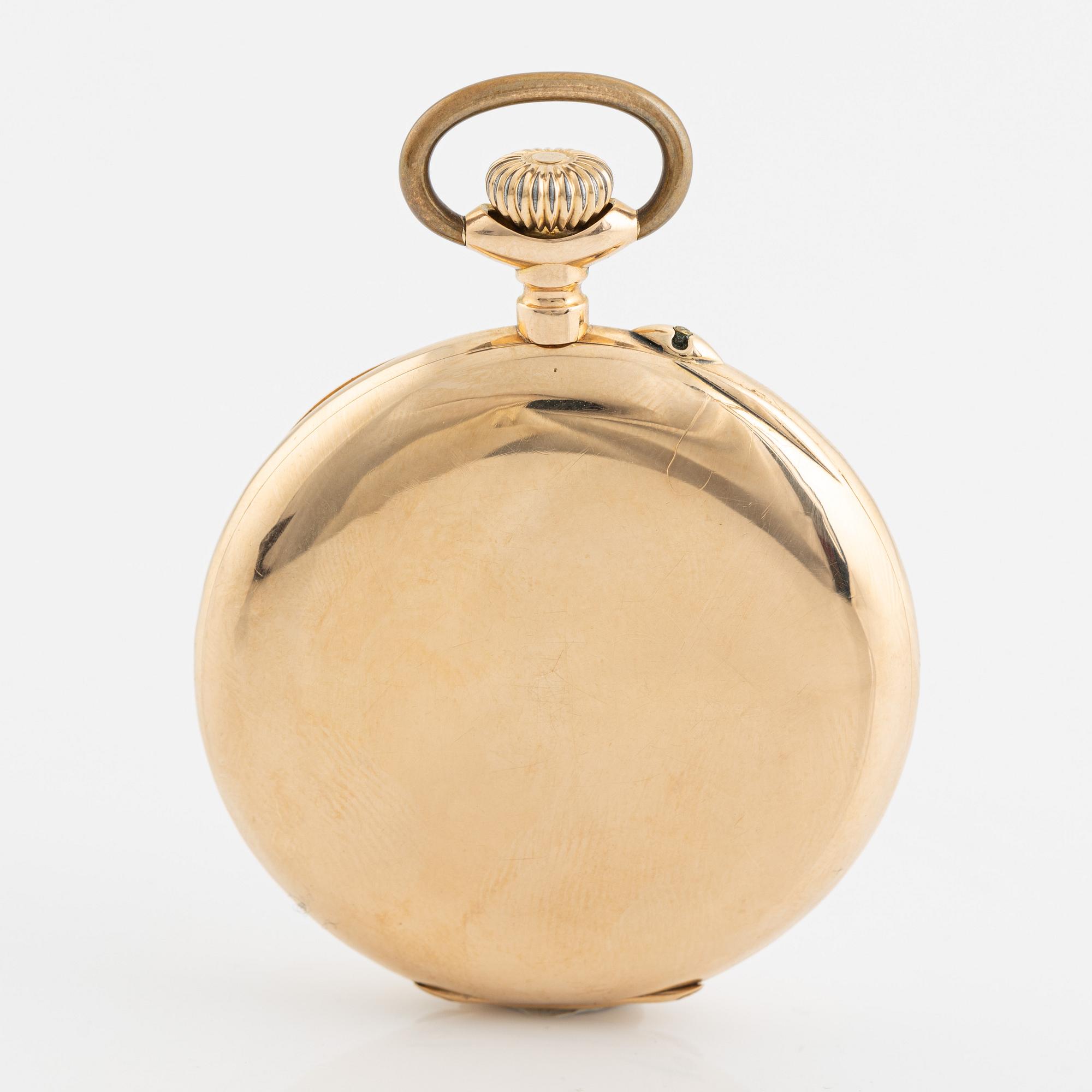 CH. F. Tissot & Fils, pocketwatch, 14K gold, 50,5 mm.
