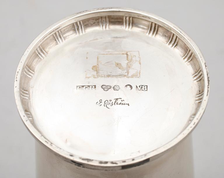 BÄGARE, silver, E Råström, Stockholm 1947. Vikt ca 357 g.