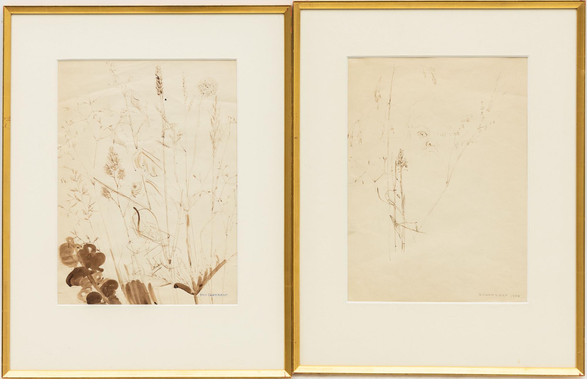 Erik Chambert, "Gräs II", Plant Study, 2 pcs.