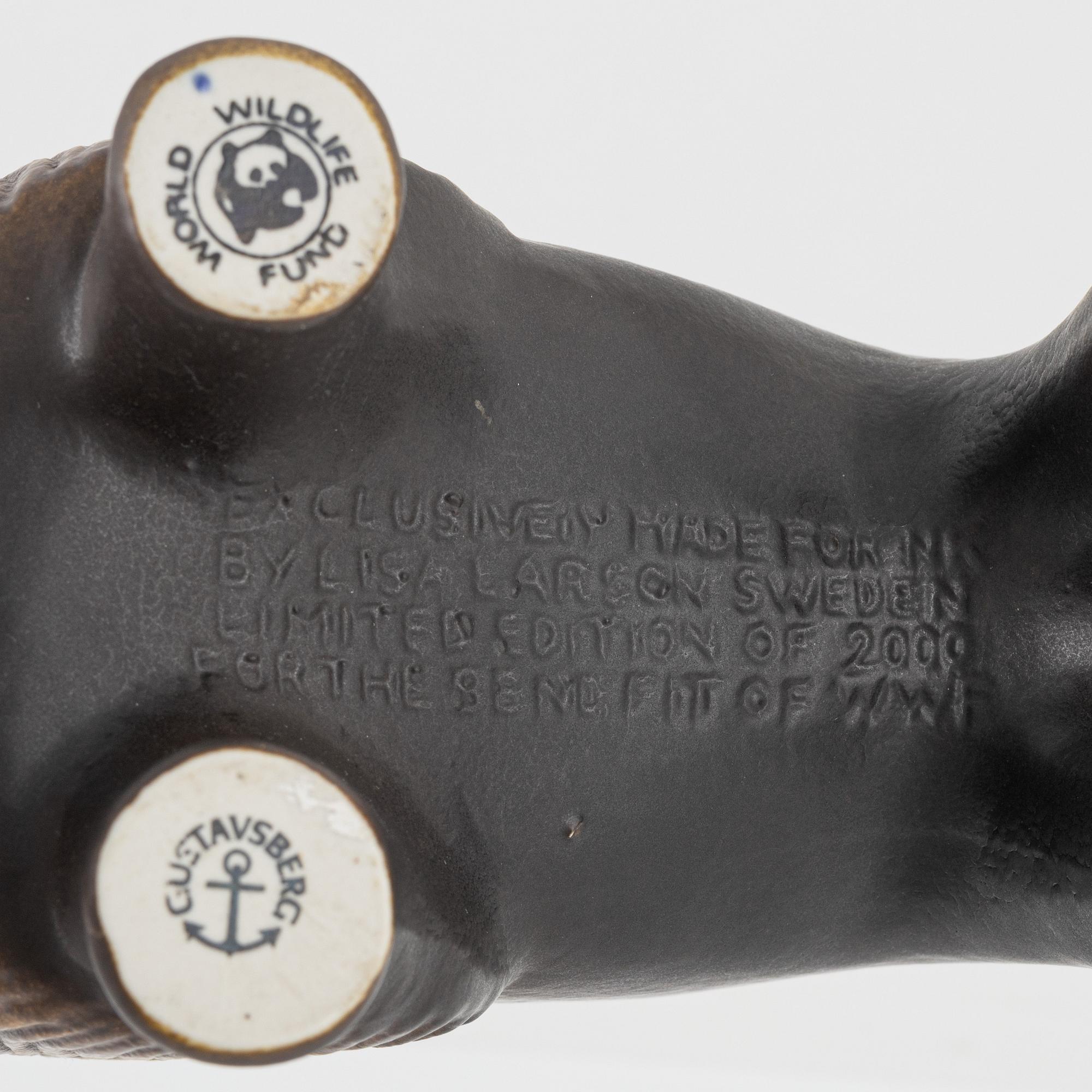 Lisa Larson, "Visent", figurin, stengods, Gustavsberg.