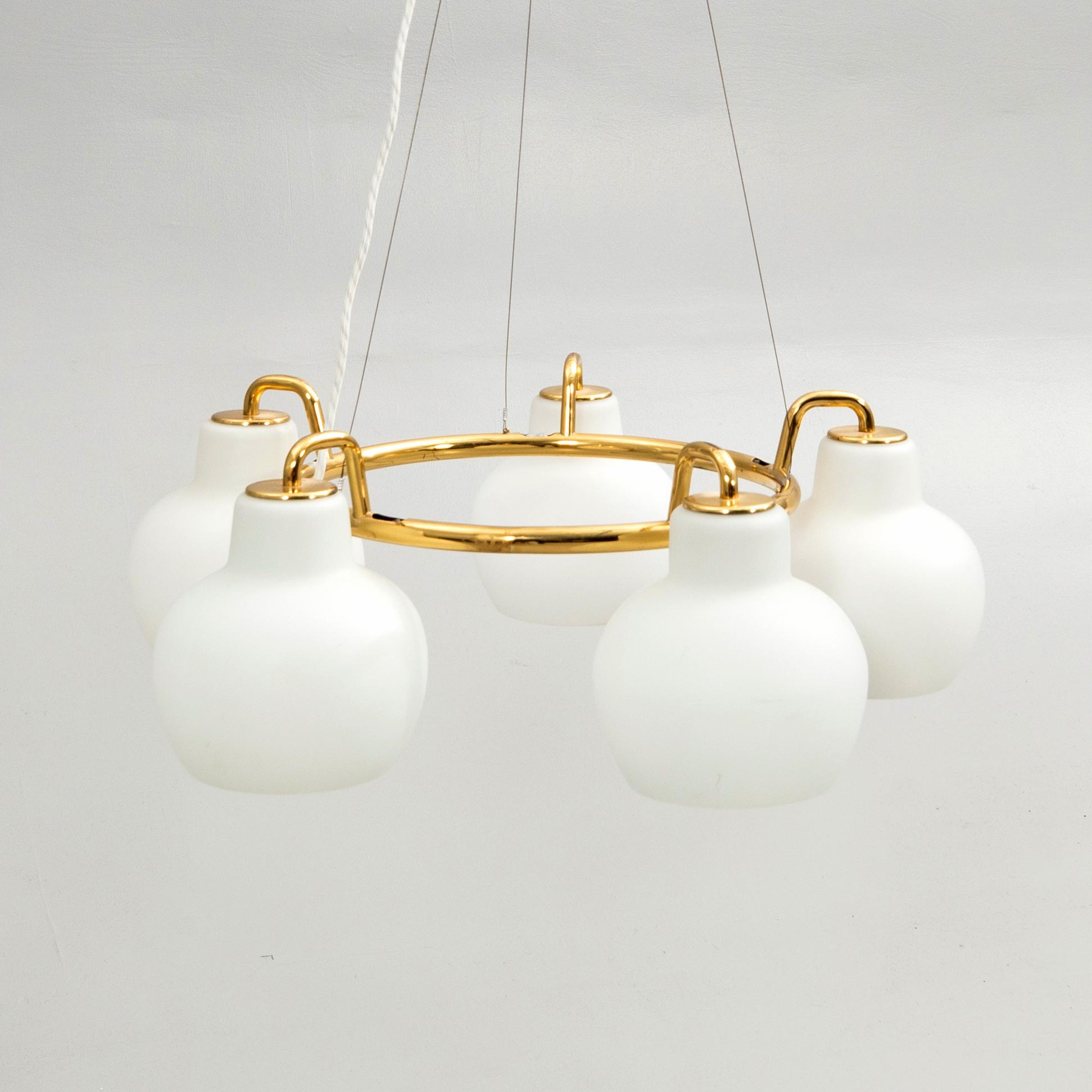 Vilhelm Lauritzen, Ceiling lamp, "VL Ring Crown 5", Louis Poulsen, Denmark.