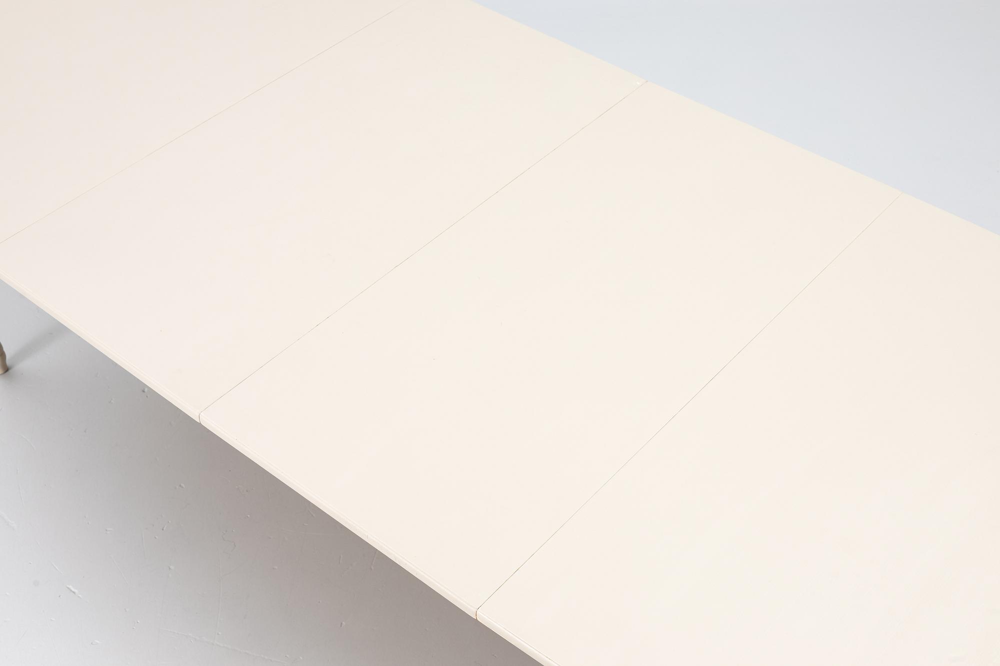 A dining table with 10 chairs, Gustavian Style dining suite, second half of the 20th century.