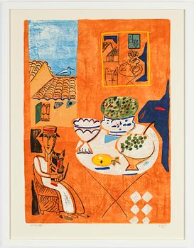 Madeleine Pyk, färglitografi, 1994, signerad 3516/5000.