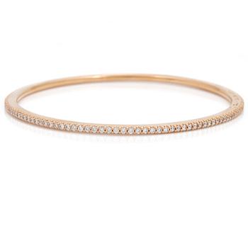 A brilliant cut diamond "Love bracelet" bangle by Ole Lynggard.