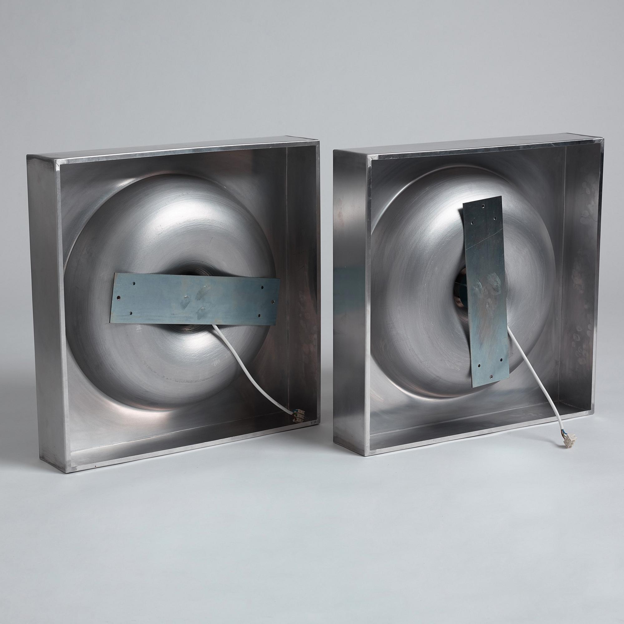 Verner Panton, a pair of wall/ceiling lamps, Louis Poulsen, Denmark1960-70's.