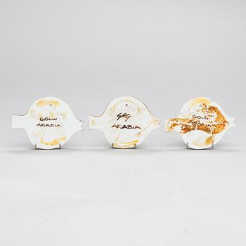 Gunvor Olin-Grönqvist, six ceramic wall decorations, all signed, for Arabia, Finland.