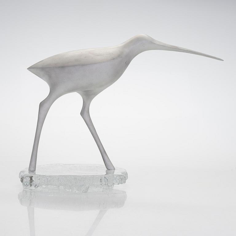Tapio Wirkkala, a 'Sandpiper' bird sculpture, stamped Kultakeskus Oy Made in Finland Design: Tapio Wirkkala.