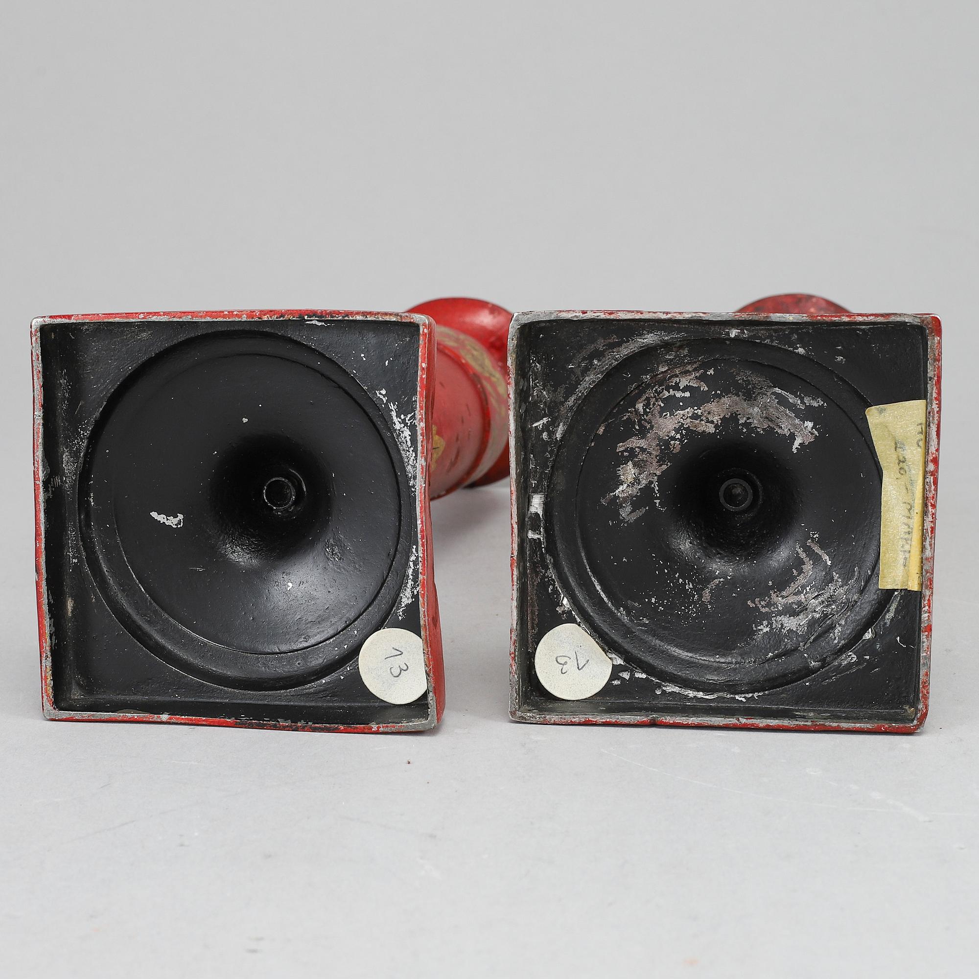 LJUSSTAKAR, ett par, Biedermeier, sannolikt Tyskland, 1800-talets första hälft.