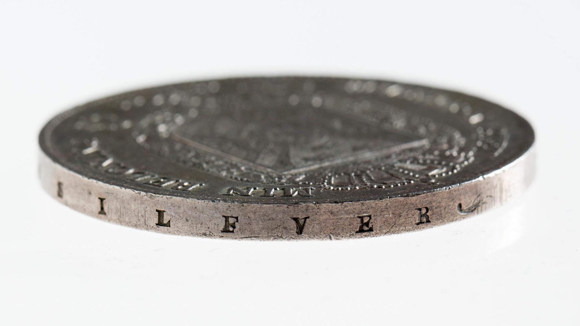 MYNT, silver, 1 riksdaler specie, Carl XIV 1838. Ca 34g.