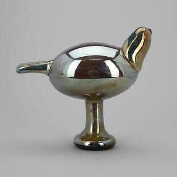 FÅGEL, glas, sign. O. Toikka, Nuutajärvi 74/150.
