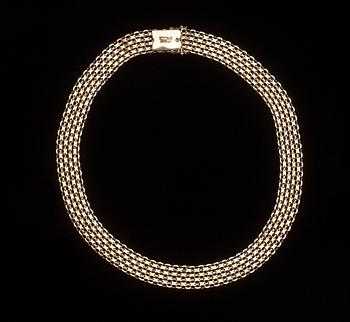 HALSKEDJA, 18 k guld, x-länk. Ceson, Göteborg, 1963. Vikt ca 39 g.