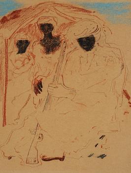Carl Fredrik Hill, Figures by a tent.