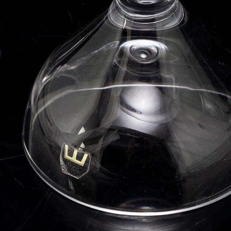 Three glass vases, from Orrefors and Kosta, first half of the 20th century.