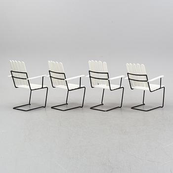 A set of four "A2" garden chairs by Artur Lindqvist for Grythyttan, second half of the 20th century.