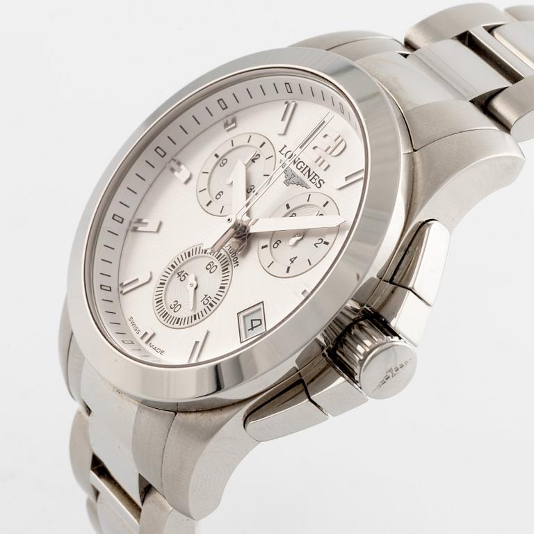 Longines, Conquest, armbandsur, kronograf, 41 mm.