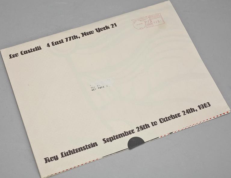ROY LICHTENSTEIN, "Crying girl" mailer, affisch, för Leo Castelli, New York, 1963.