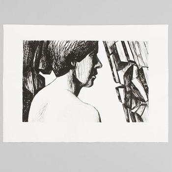 MARJATTA NUOREVA, graphic portfolio, mezzotint and drypoint 12 pcs, signed, numbered.
