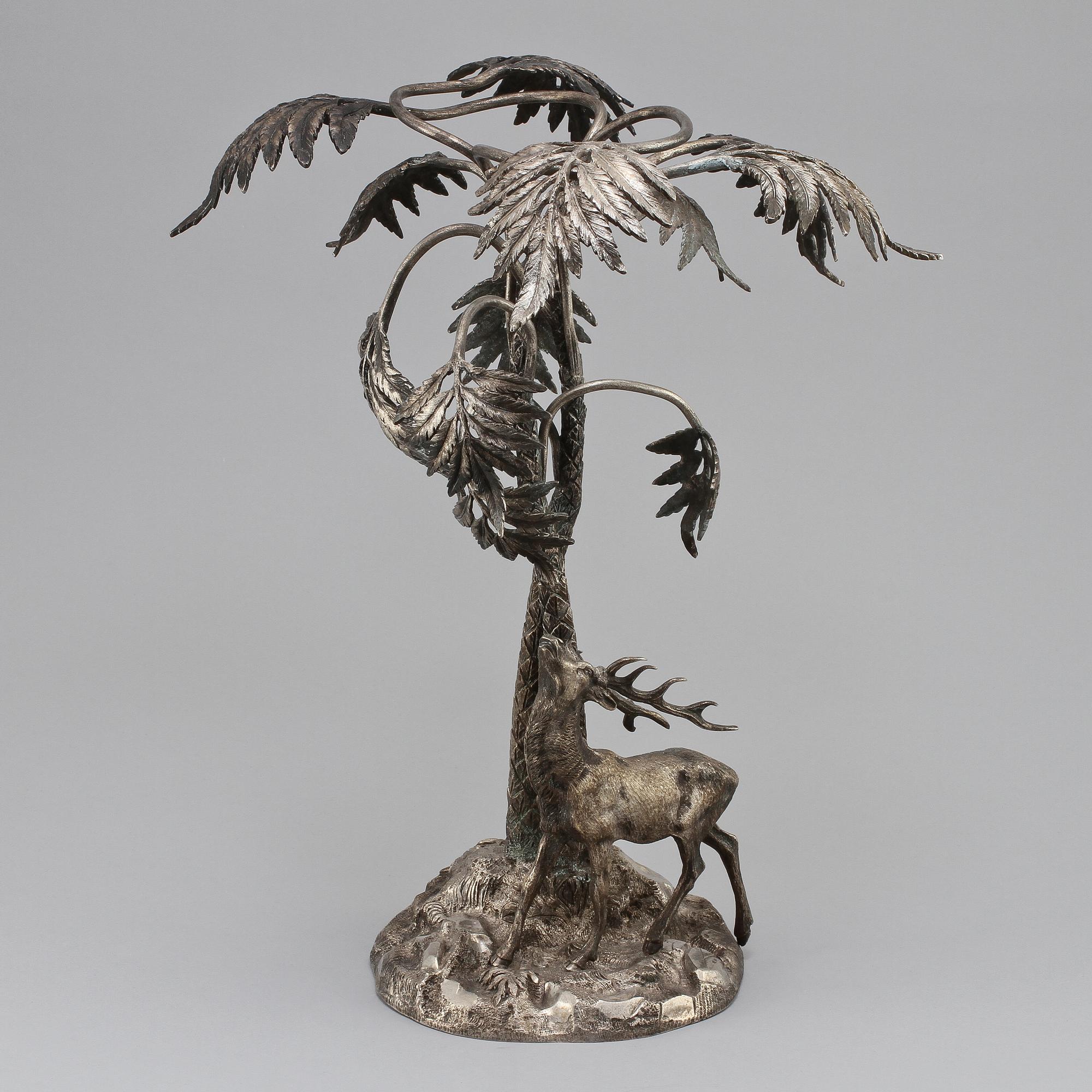 UPPSATSSTÄLL, nysilver, A.G Dufva, Stockholm, omkring 1900.