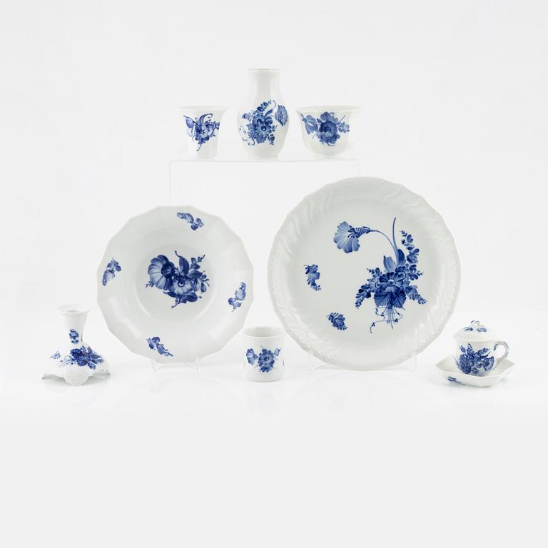 Twelve pieces of a 'Blue flower' service, Royal Copenhagen, Denmark.